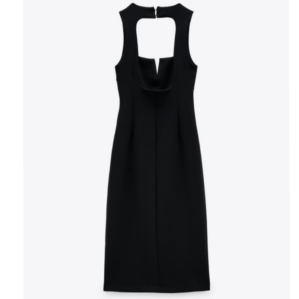 Zara Slim Black Dress NWOT - Picture 4 of 6